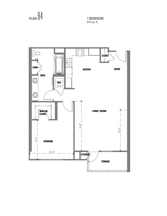 The Avenue Hollywood - B4 - 1 Beds - 1 Baths - 905 Sq. ft. - B4