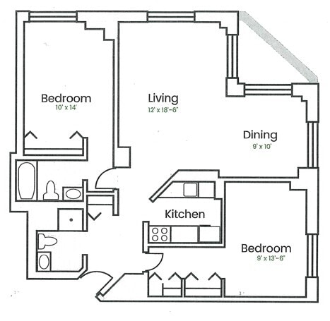 Floor Plan - Penthouse Two Bedroom PB