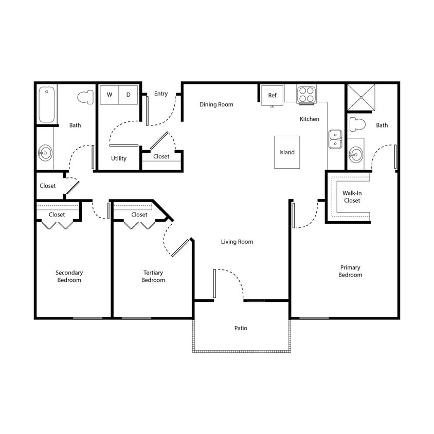 Floor Plan - Three Bedroom