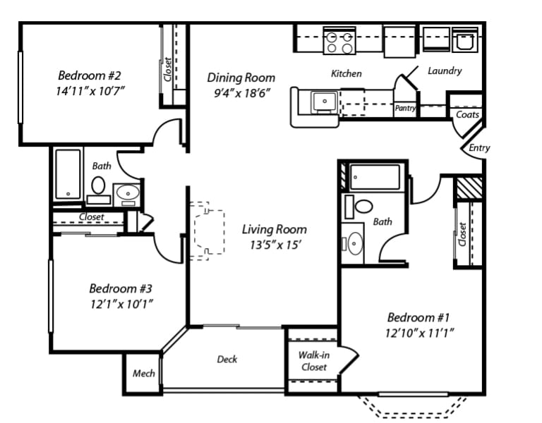 Floor Plan - C1 The Bristol Renovated