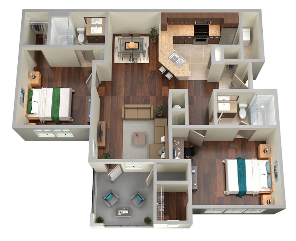 Floor Plan - 2X2A