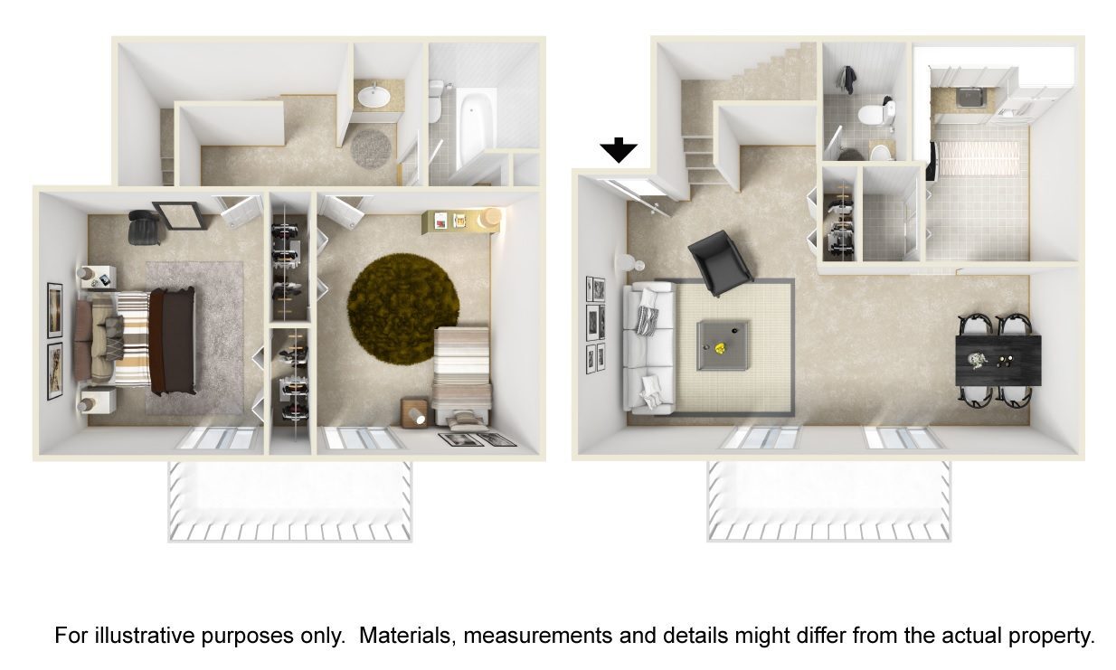 Floor Plan - 2 Bedroom 1.5 Bathroom