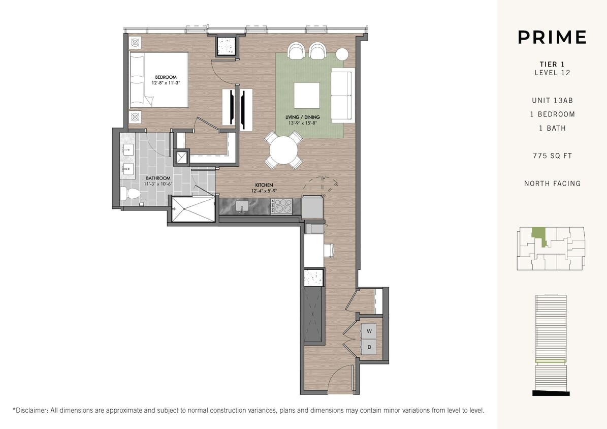 Floor Plan - Prime One BR Stack 13