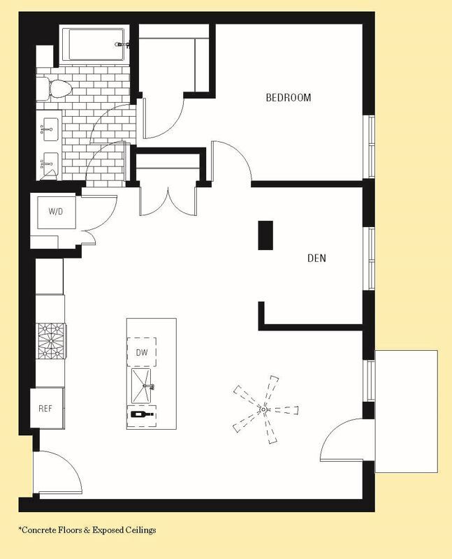 Floor Plan - 1x1 - 865