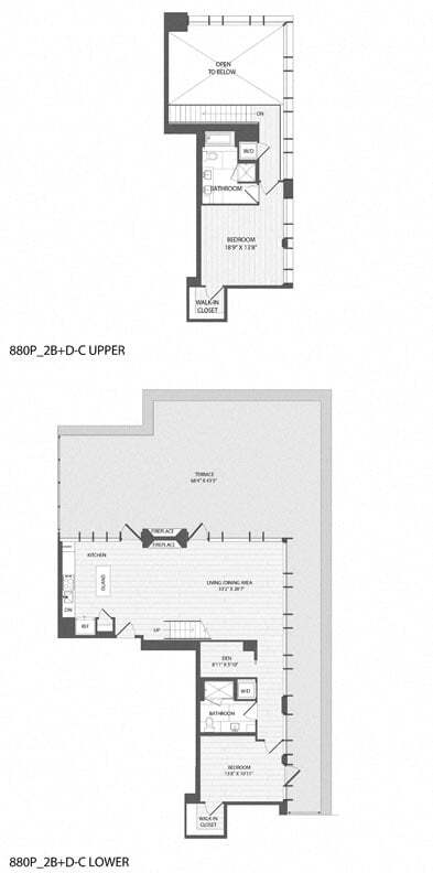 Floor Plan - 2 Bed/2 Bath Den-2B+D-C_880 P