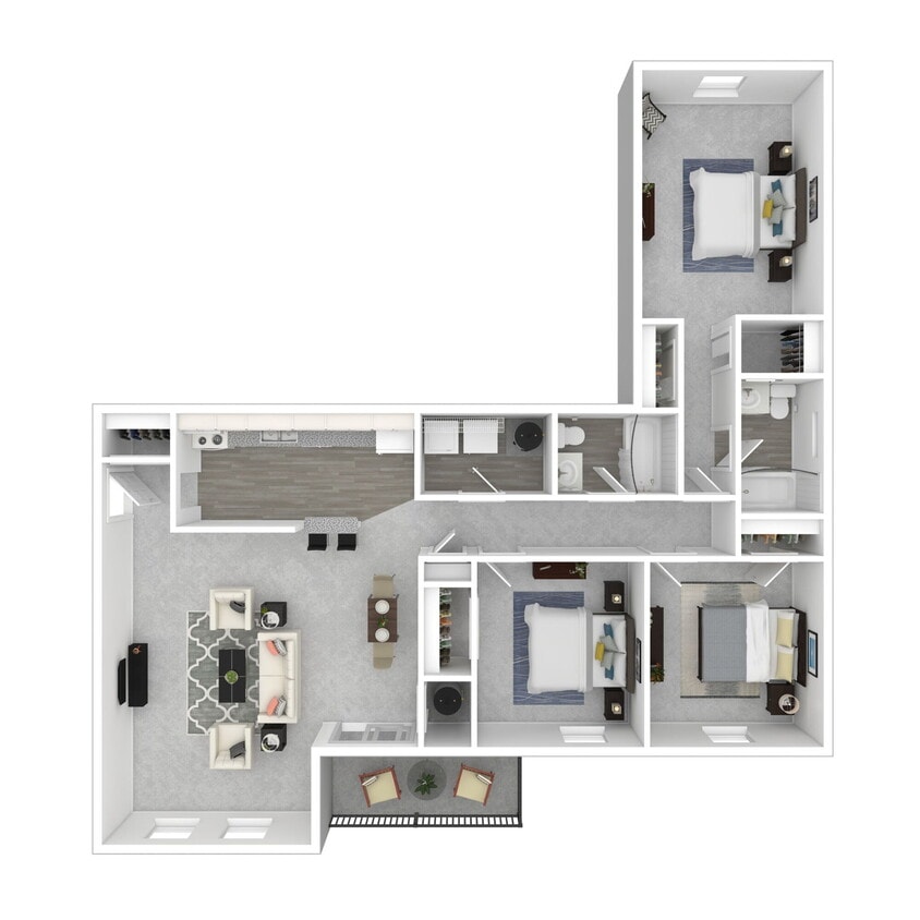 Floor Plan - 3 Bedroom /2 Bath Parkwood Remodel