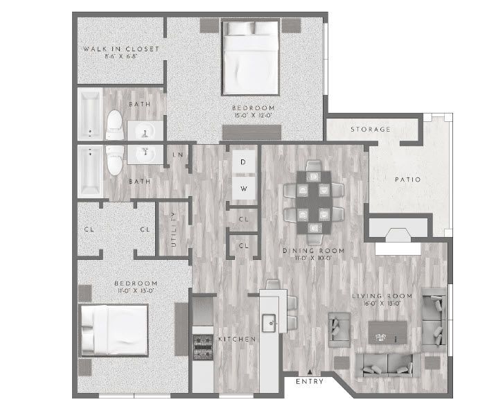 Floor Plan - B1 - 2X2