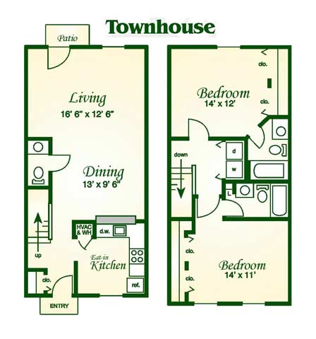Floor Plan - The Savannah Townhouse