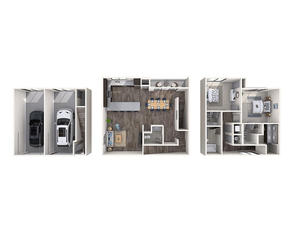 Floor Plan - Two Bedroom B3A