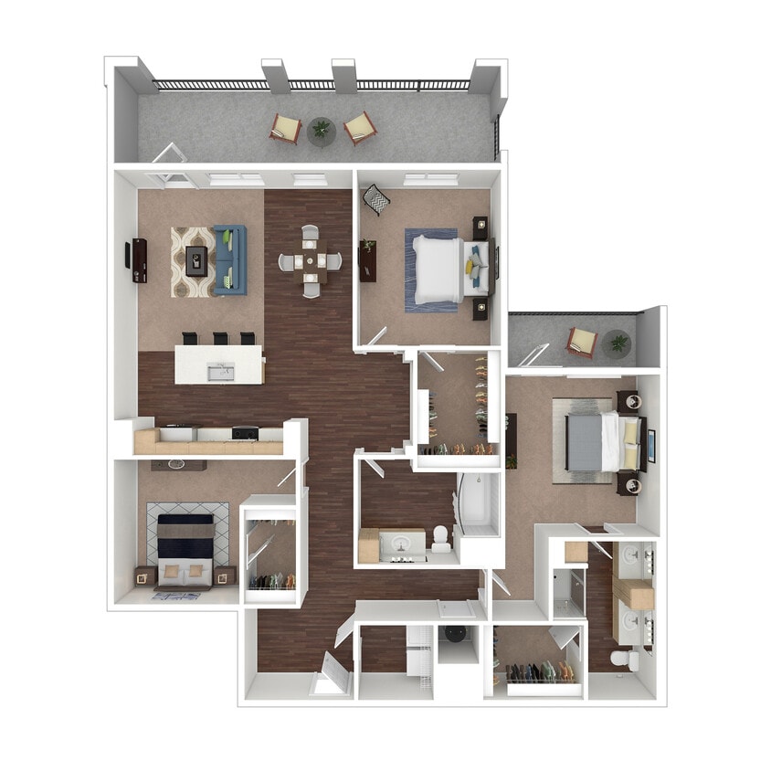 C2 3D Floor Plan - C2