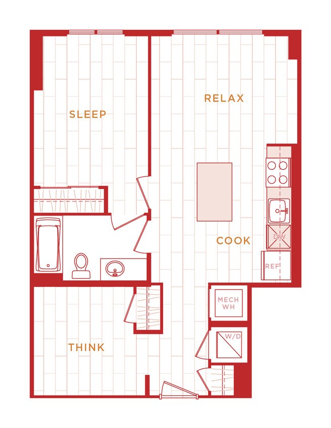 Floor Plan - 1 Bed/1 Bath Den s-ad05
