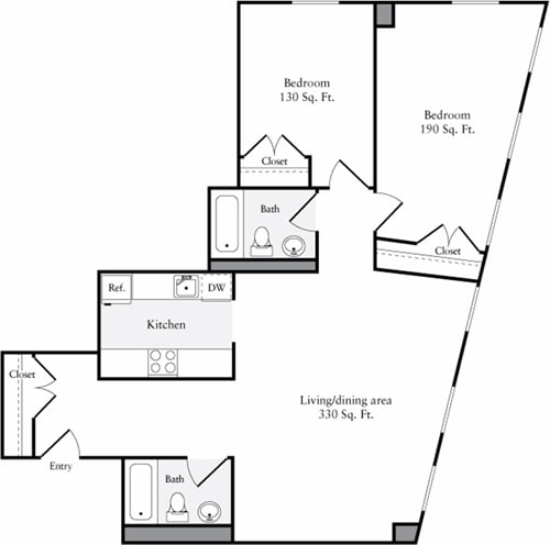 Floor Plan - The Lofts 2 Bedrooms FF