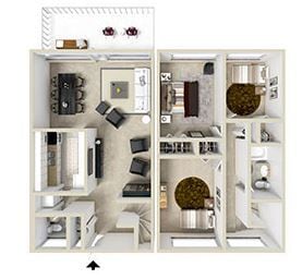 Floor Plan - 3 Bedroom Town Home