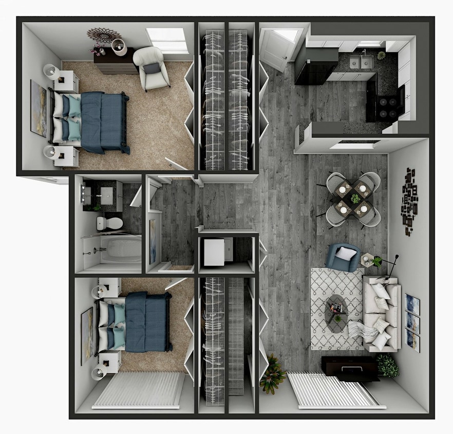 PR_TwoBedroom_ThePops_FloorPlan.jpg - 2 Bedroom 1 Bathroom