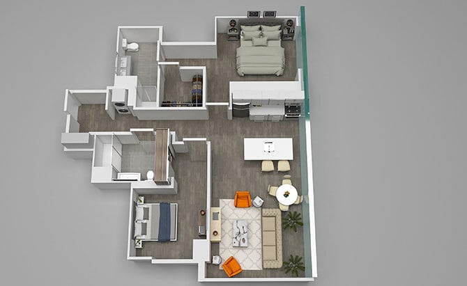 Floor Plan - Two Bedroom 02