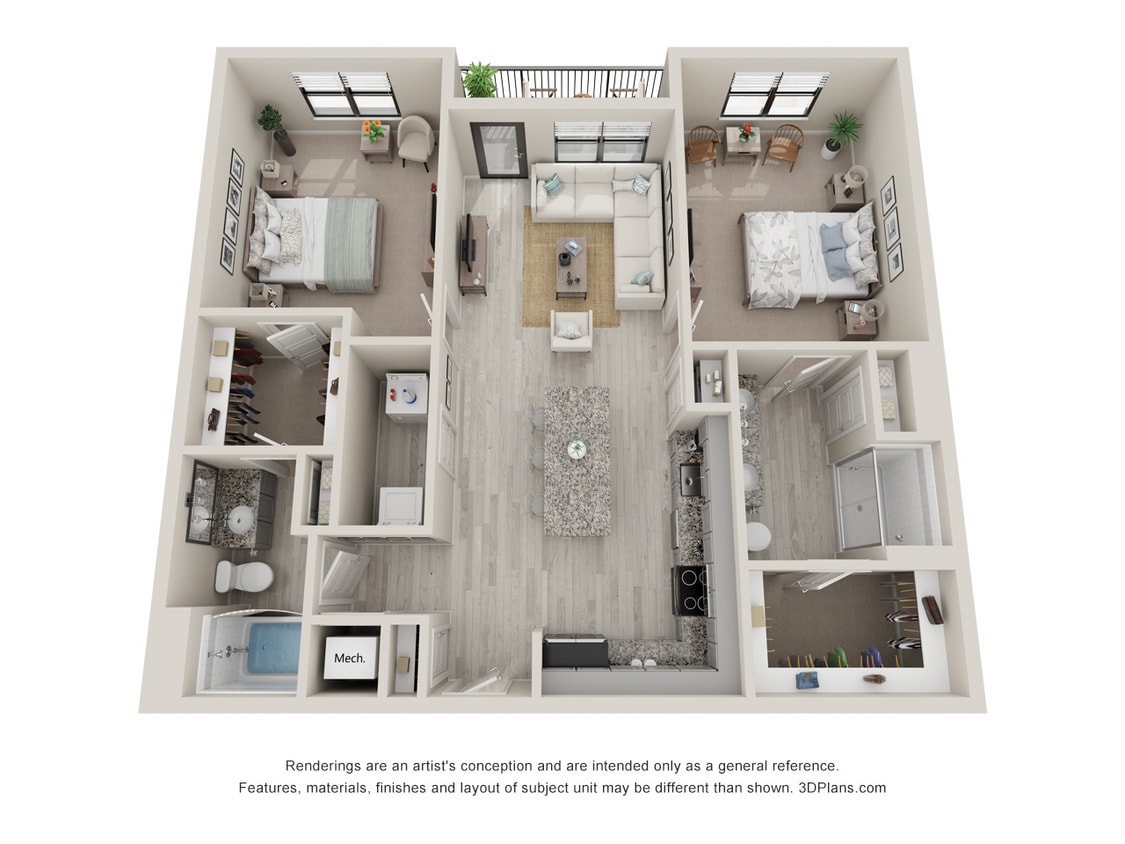 Parkside at East Villages_B3.jpg - B3 - 2 Bedroom, 2 Bathroom