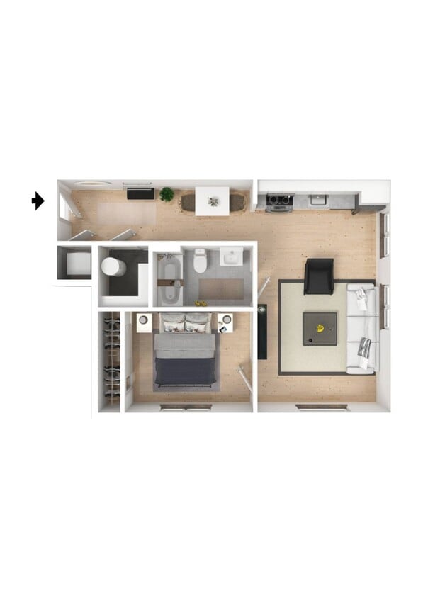 1 Bedroom-A1 - 1 Bedroom-A1