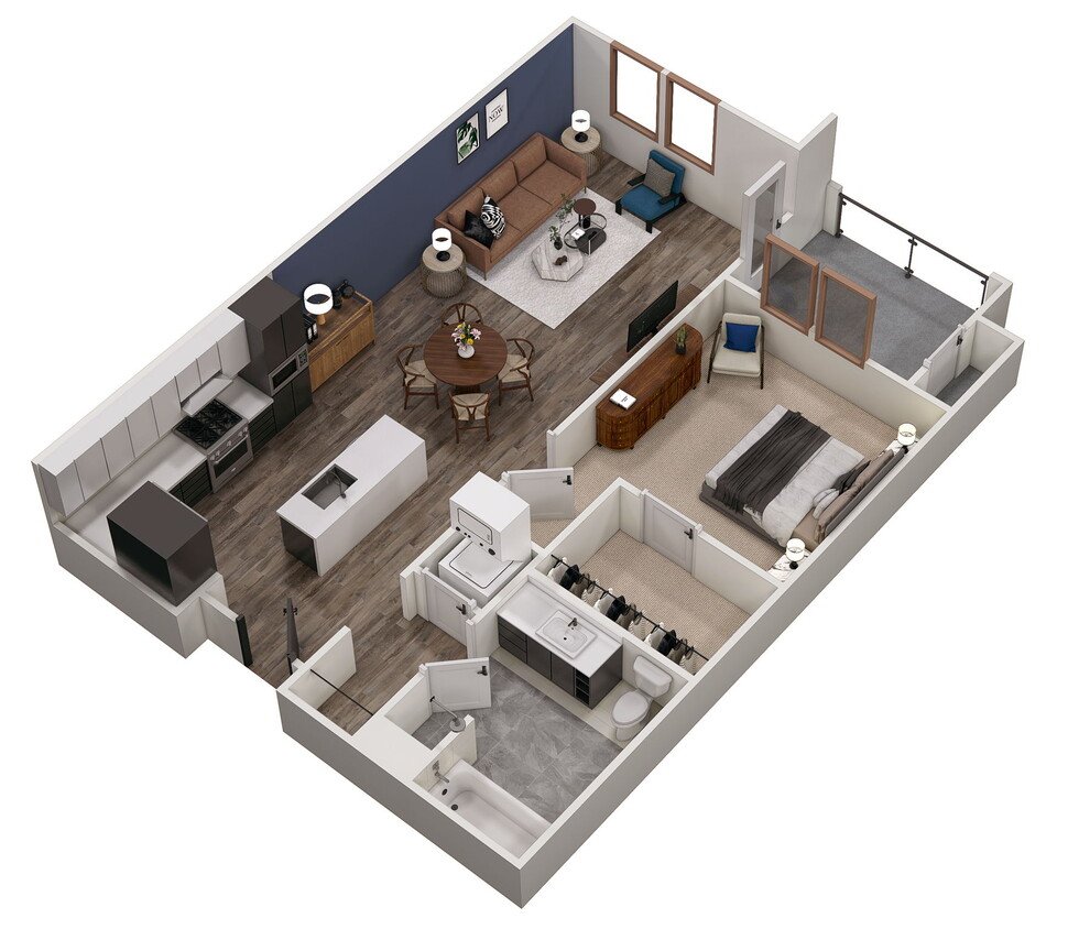 Floor Plan - ONE BEDROOM C