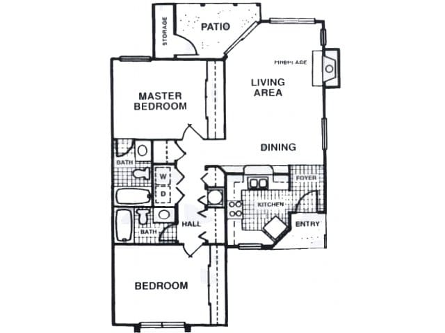 2BR/2BA - Two Bedroom - Upstairs