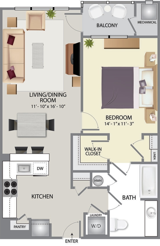 Floor Plan - 1E
