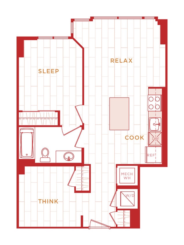 Floor Plan - 1 Bed/1 Bath Den s-ad03