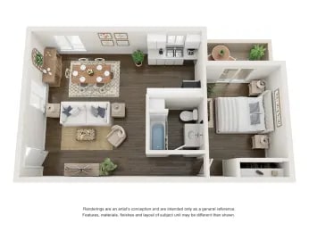 Floor Plan - One Bedroom