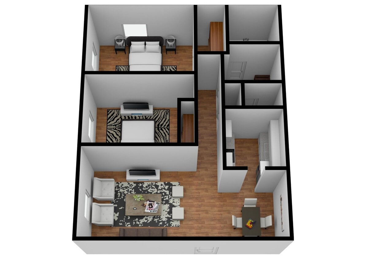 Floor Plan - 2BR 1BA
