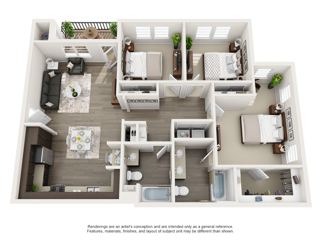 Floor Plan - Three bedroom floor plan A