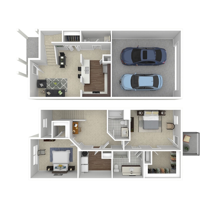 B1 3D Floor plan - B1
