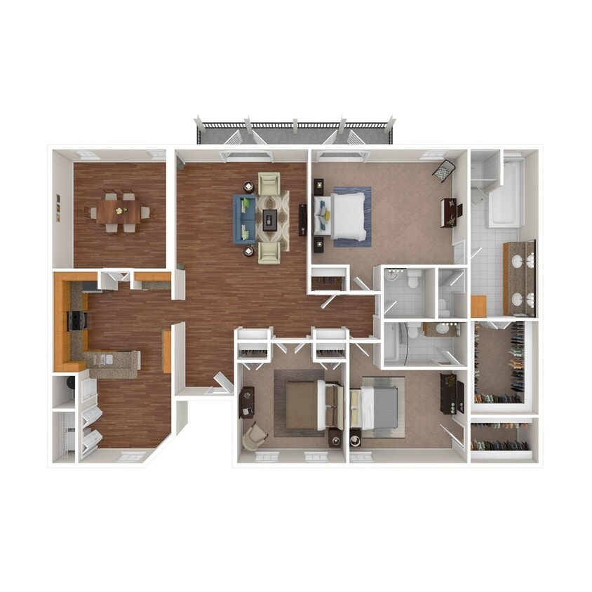 Floor Plan - 3 Bed x2.5 Bath 2195 SF