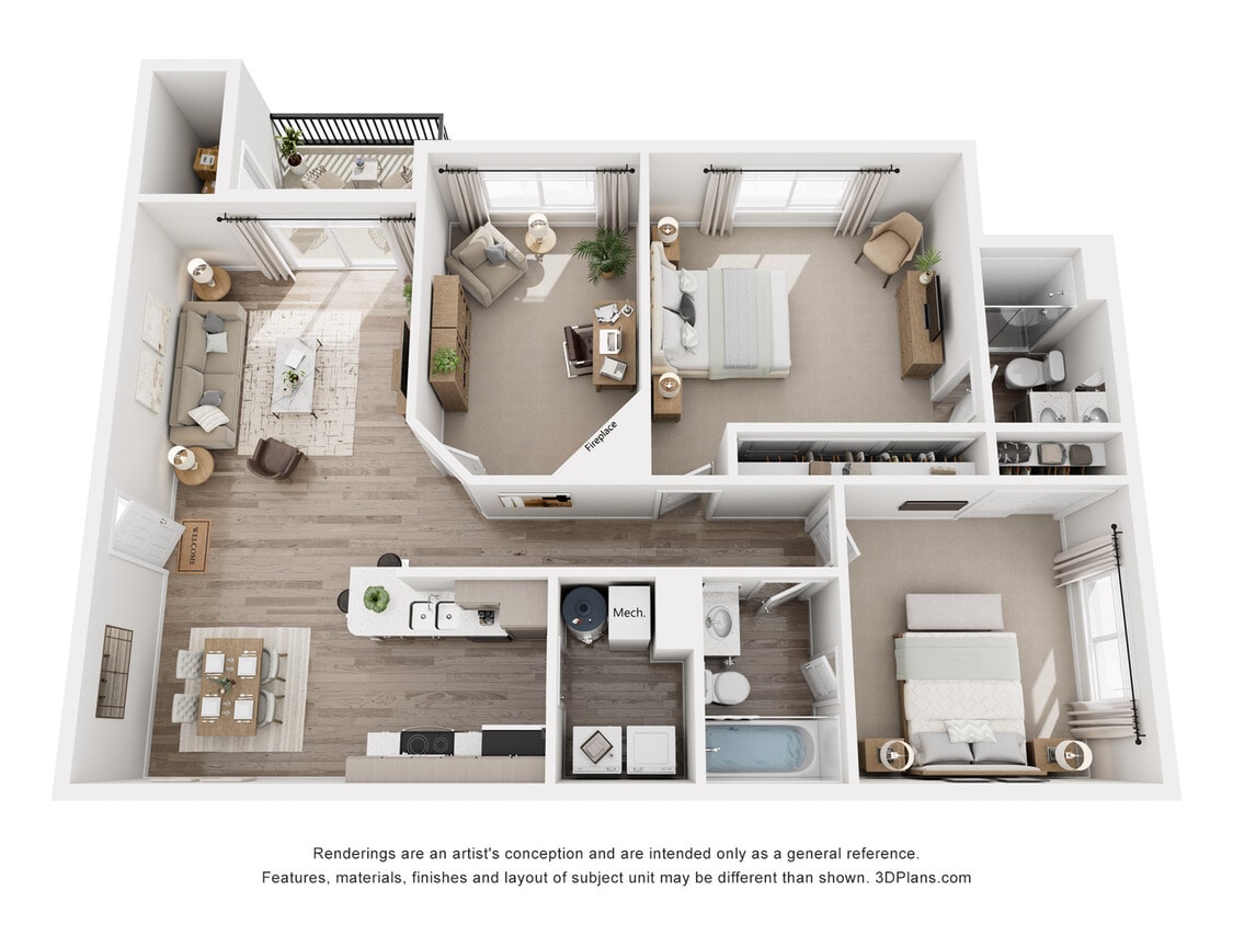 Quail Cove_Acadia_Den_Renovated Scheme - 2B2B Den R