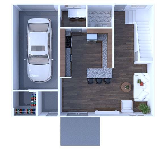 Floor Plan - 2 Bedrooms Floor Plan TH2