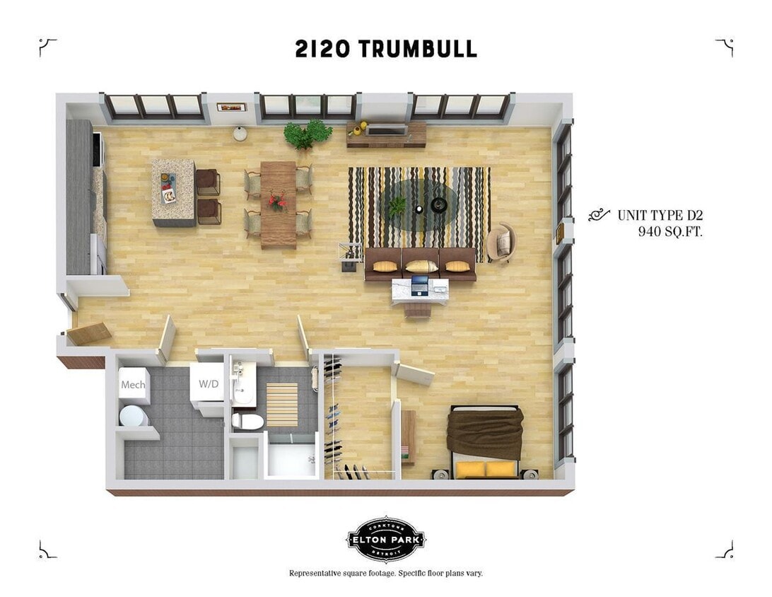 Floor Plan - 2120 Trumbull - Full Loft 