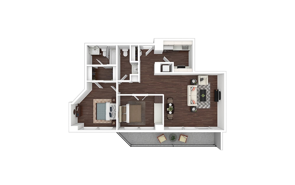 Floor Plan - B1 - Renovated