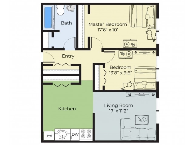 Large Two Bedroom - LG. Two Bedroom