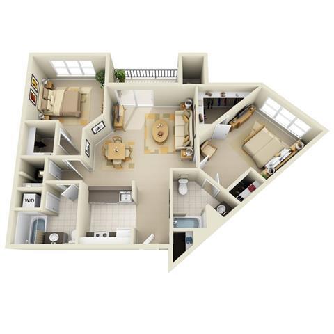 Floor Plan - Mid 2BR A