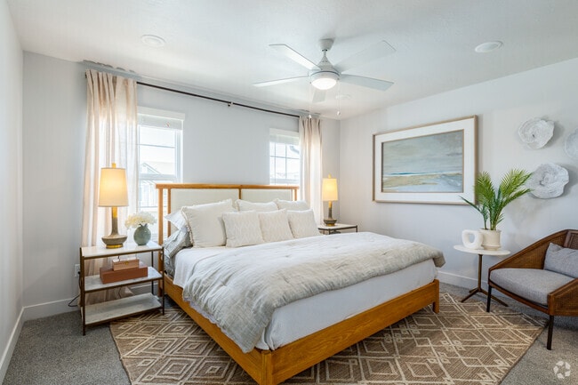 3BR, 2.5BA - 1,580SF - Primary Bedroom - Drexler Townhomes at Holbrook Farms