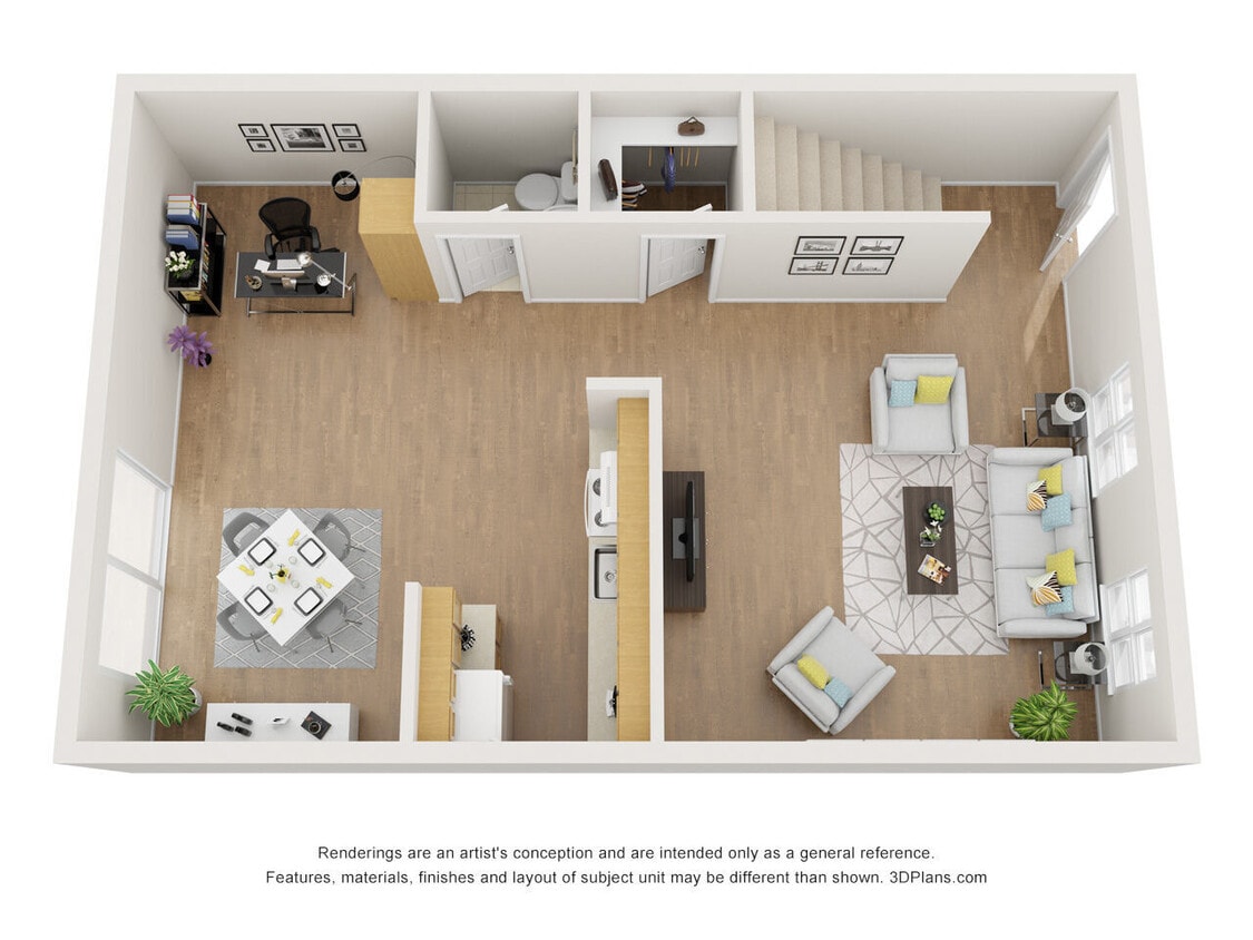 Floor Plan - 2 Bedroom and 1.5 Bathroom S
