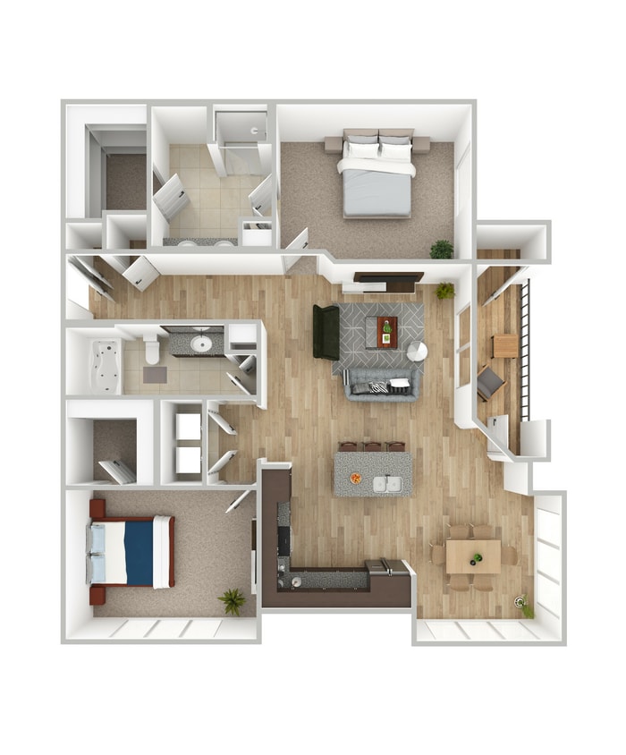Arcadian.jpg - B2 Arcadian - 2 Bedroom, 2 Bathroom