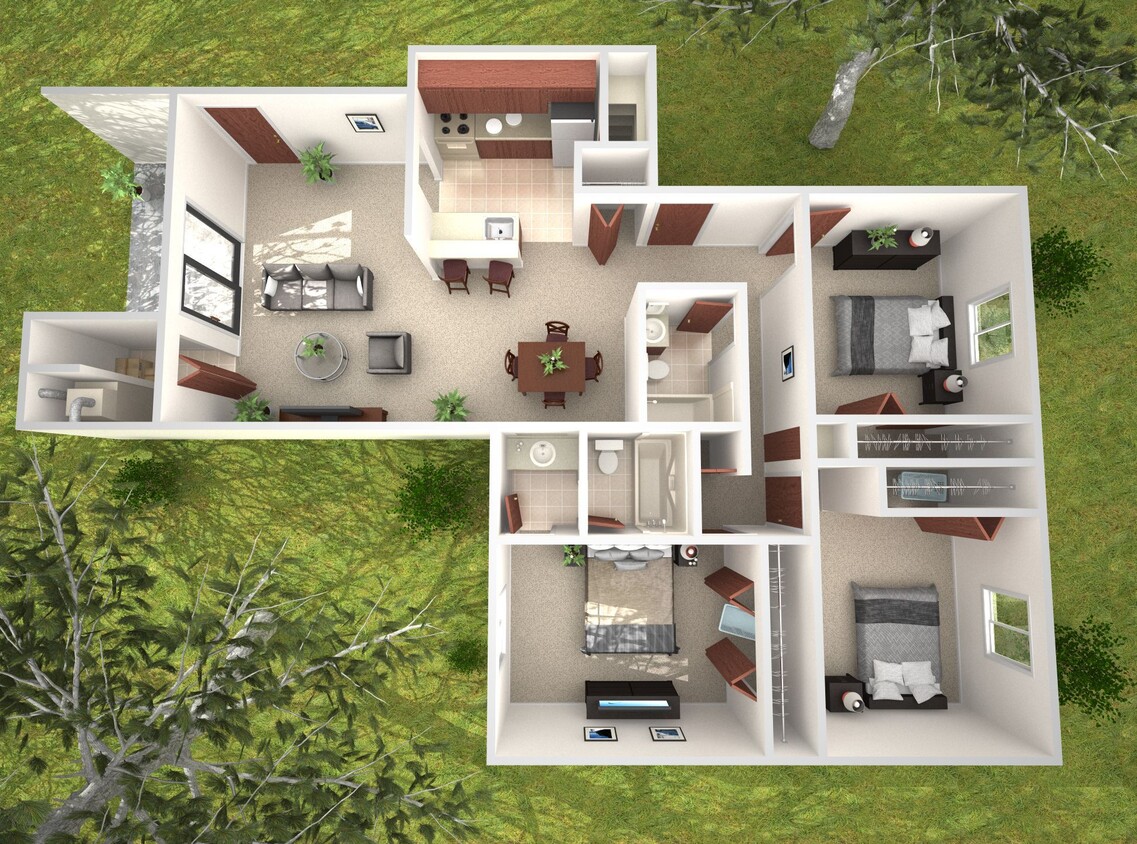 Floor Plan - 3 Bedroom Magnolia