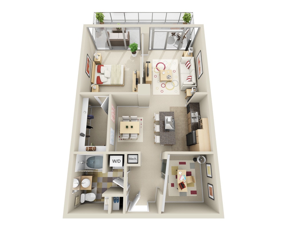 Floor Plan - Midrise A1QD