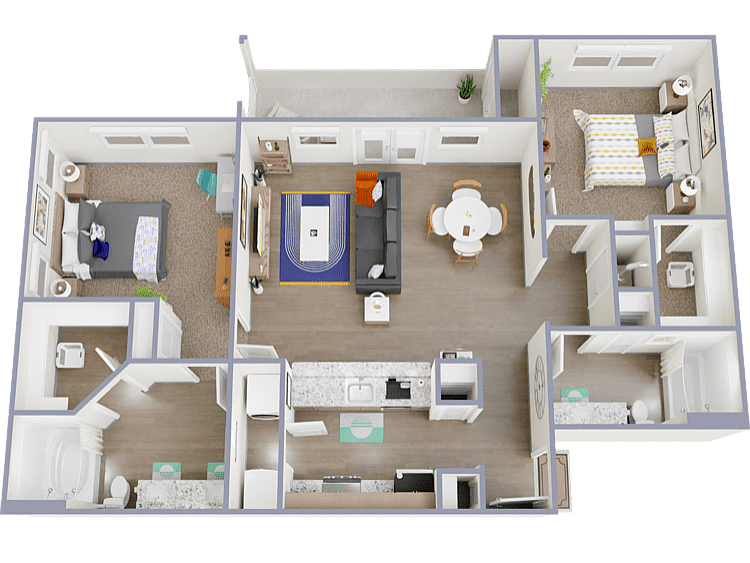 B3 1210 Sq Ft - 2 Bed, 2 Bath C (160% Income Restricted)