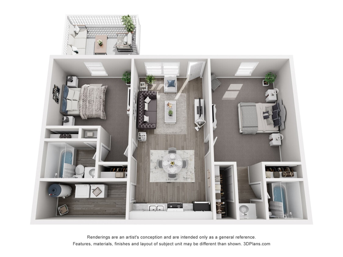 Floor Plan - 2x2 Standard-Call For Availability
