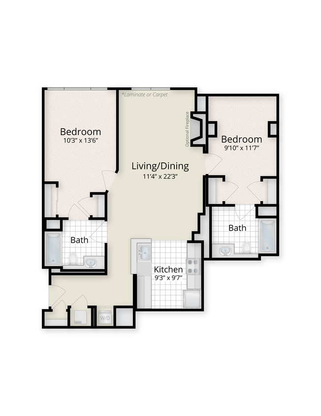 Floor Plan - Two Bedroom