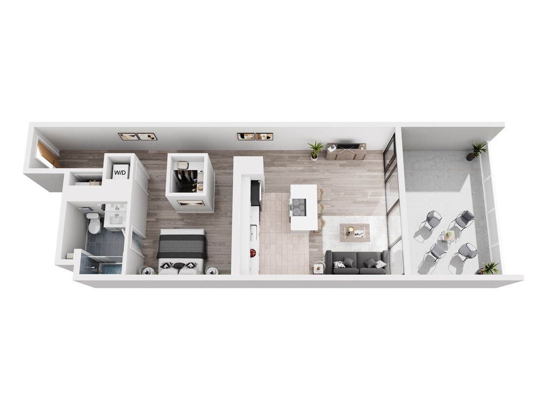 C1 - 1103 & 1105 floor plan Lake and Wells - C1 - 1103 & 1105