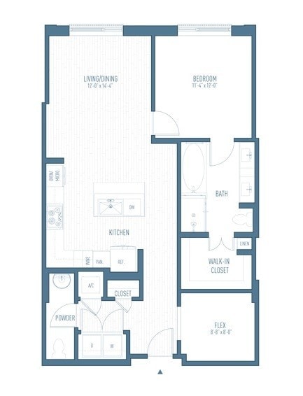 One Hermann Place - A14 - 1.5 Beds - 1.5 Baths - 1002 Sq. ft. - A14