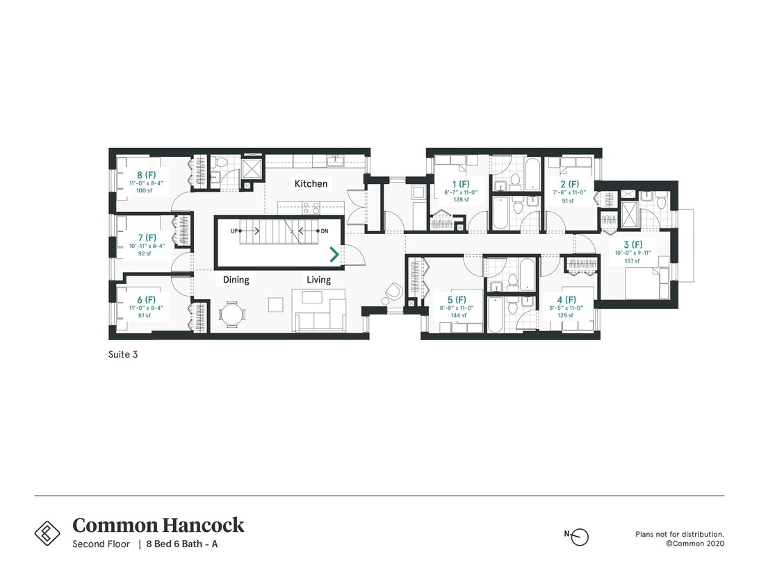 Floor Plan - Private Bedroom in Shared 8 Bed 6 Bath