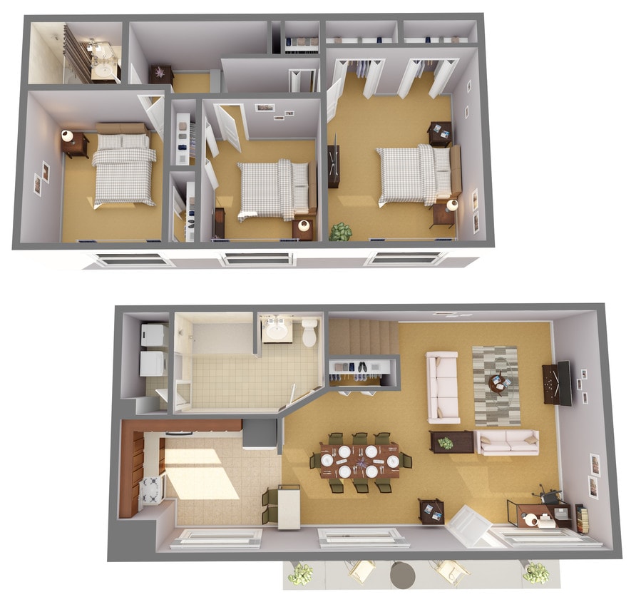 Floor Plan - Oak - 3x2