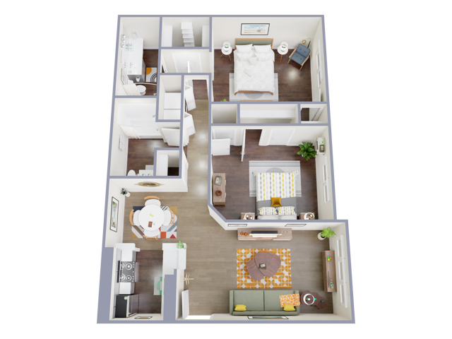 B1 Floorplan - 2 Bed, 2 Bath