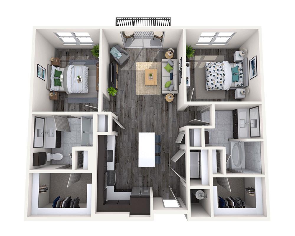 Floor Plan - Two Bedroom B2A